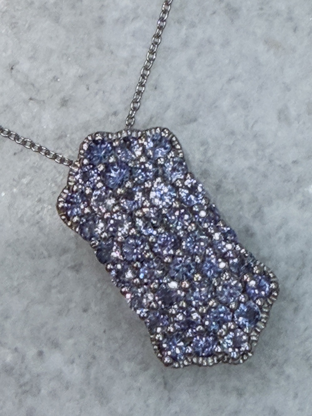 Sterling Silver Tanzanite Pendant 20” Necklace - Picture 4 of 12